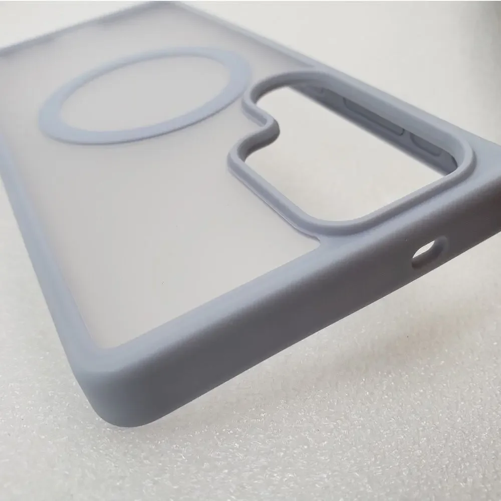 TORRAS Magnetic Case for Samsung Galaxy S25 Ultra - Gray Translucent Cover